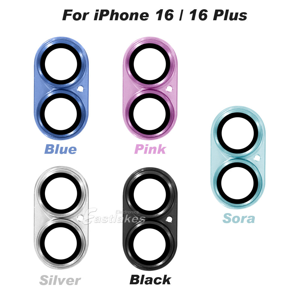 Apple iPhone 16 15 14 Pro Max Camera Lens Metal Tempered Glass Protector